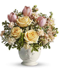 White | Mixed Bouquets | Peaches And Dreams Bouquet | Same Day Flower Delivery by Teleflora