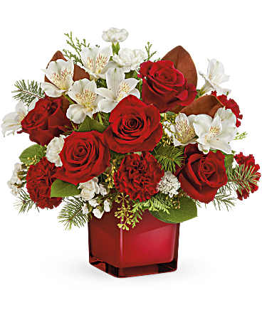 White | Mixed Bouquets | Scarlet Splendor Bouquet | Same Day Flower Delivery by Teleflora