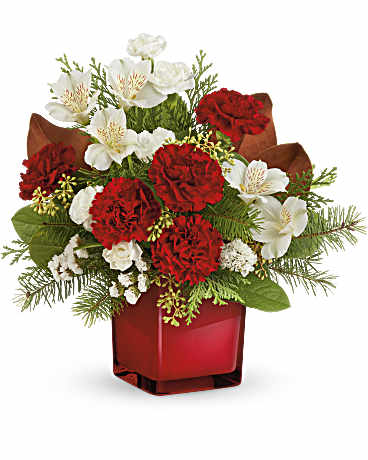 White | Mixed Bouquets | Scarlet Splendor Bouquet | Same Day Flower Delivery by Teleflora