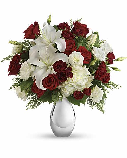 White | Mixed Bouquets | Silver Noel Bouquet | Same Day Flower Delivery by Teleflora