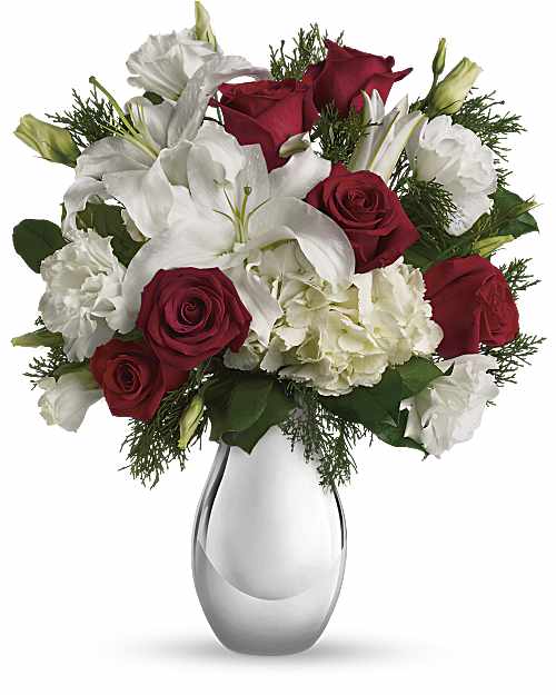 White | Mixed Bouquets | Silver Noel Bouquet | Same Day Flower Delivery by Teleflora