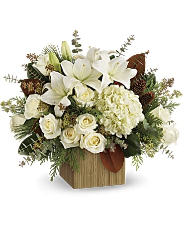 White | Mixed Bouquets | Snowy Woods Bouquet | Same Day Flower Delivery by Teleflora