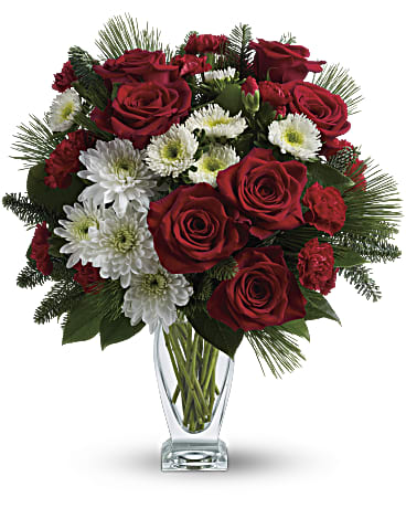 White | Mixed Bouquets | Winter Kisses Bouquet | Same Day Flower Delivery by Teleflora