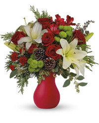 White | Mixed Bouquets | Yuletide Greetings Bouquet | Same Day Flower Delivery by Teleflora
