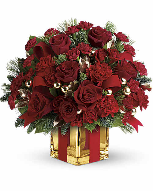 White | Roses | All Wrapped Up Bouquet | Same Day Flower Delivery by Teleflora