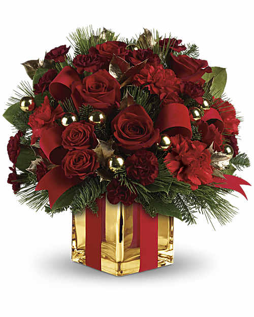 White | Roses | All Wrapped Up Bouquet | Same Day Flower Delivery by Teleflora