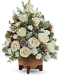 White | Roses | Alpine Snow Tree | Same Day Flower Delivery by Teleflora