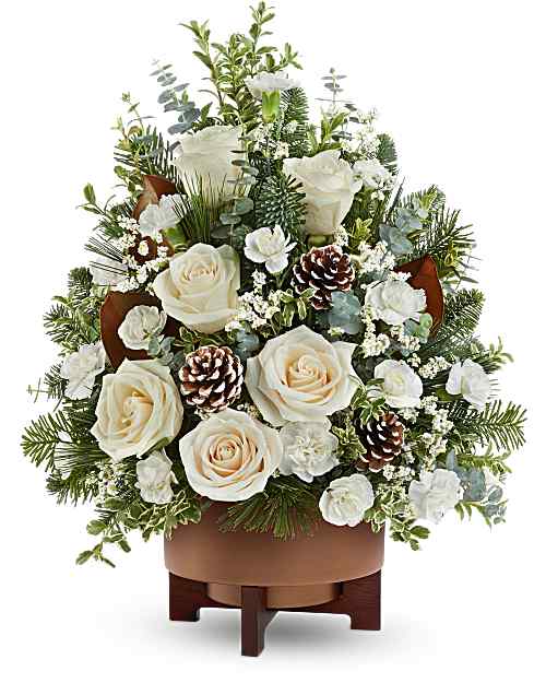 White | Roses | Alpine Snow Tree | Same Day Flower Delivery by Teleflora