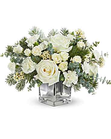 White | Roses | Arctic Blooms Bouquet | Same Day Flower Delivery by Teleflora