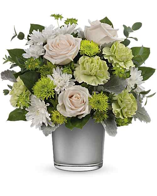 White | Roses | Light On The Water Bouquet | Same Day Flower Delivery by Teleflora