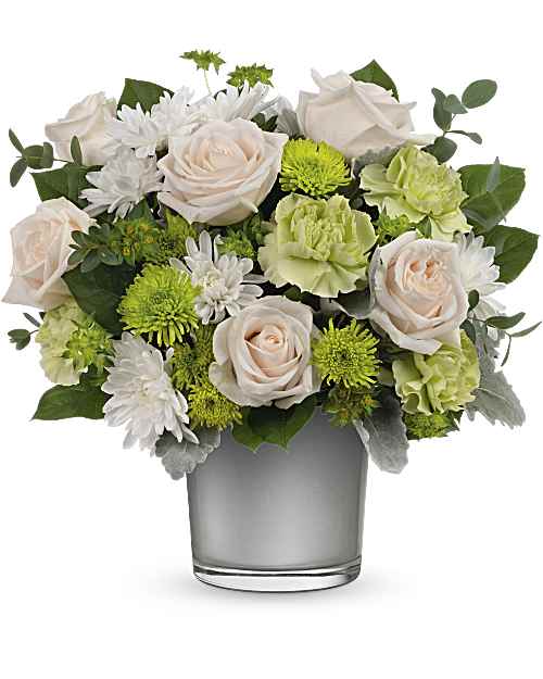 White | Roses | Light On The Water Bouquet | Same Day Flower Delivery by Teleflora