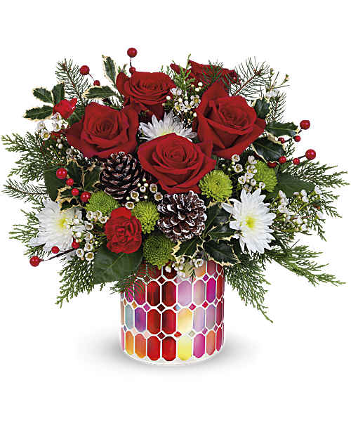 White | Roses | Merriest Season Bouquet | Same Day Flower Delivery by Teleflora