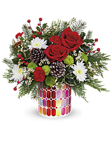 White | Roses | Merriest Season Bouquet | Same Day Flower Delivery by Teleflora