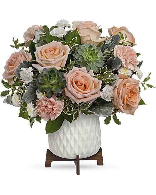 White | Roses | Mod Rose Bouquet | Same Day Flower Delivery by Teleflora