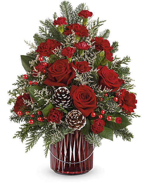 White | Roses | Ruby Radiance Tree | Same Day Flower Delivery by Teleflora