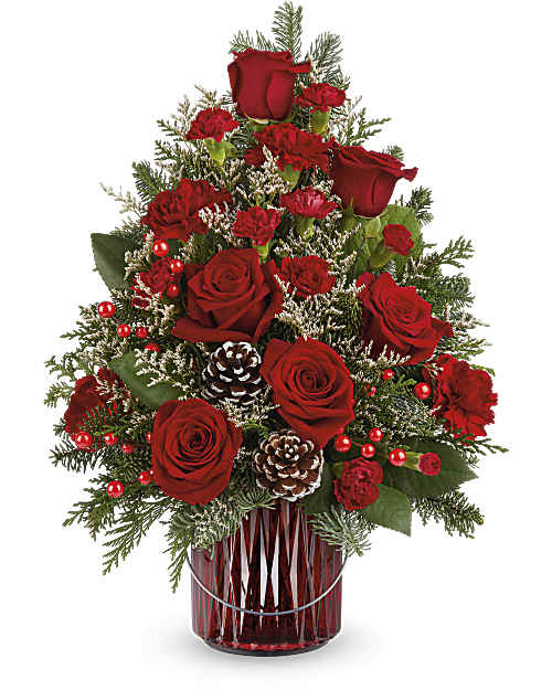 White | Roses | Ruby Radiance Tree | Same Day Flower Delivery by Teleflora