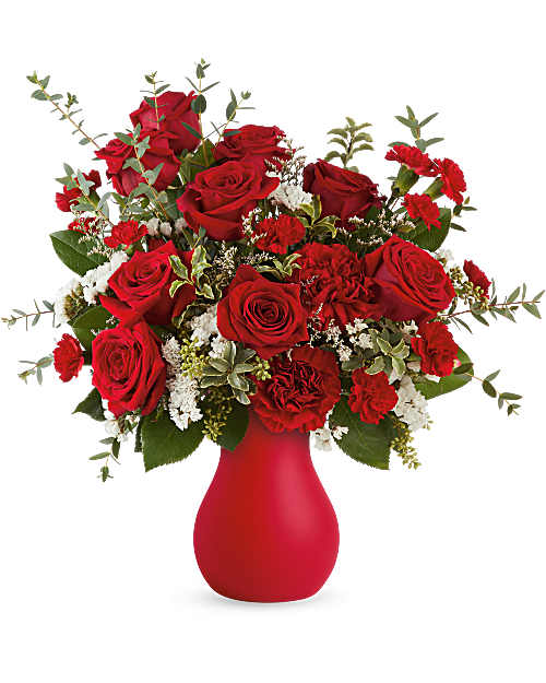 White | Roses | Scarlet Wishes Bouquet | Same Day Flower Delivery by Teleflora