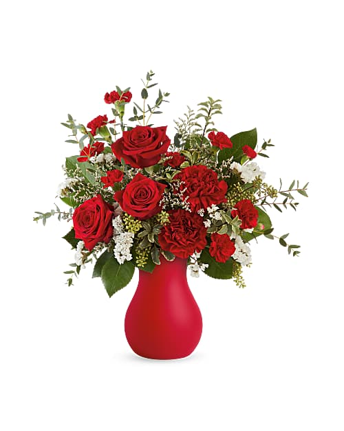 White | Roses | Scarlet Wishes Bouquet | Same Day Flower Delivery by Teleflora