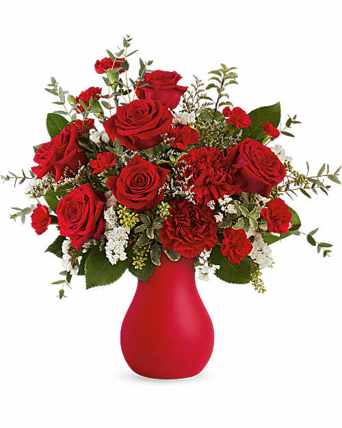 White | Roses | Scarlet Wishes Bouquet | Same Day Flower Delivery by Teleflora