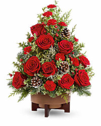 White | Roses | Season's Greetings Tree | Same Day Flower Delivery by Teleflora