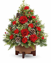 White | Roses | Season's Greetings Tree | Same Day Flower Delivery by Teleflora