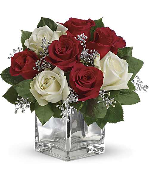 White | Roses | Snowy Night Bouquet | Same Day Flower Delivery by Teleflora