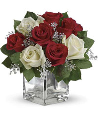 White | Roses | Snowy Night Bouquet | Same Day Flower Delivery by Teleflora