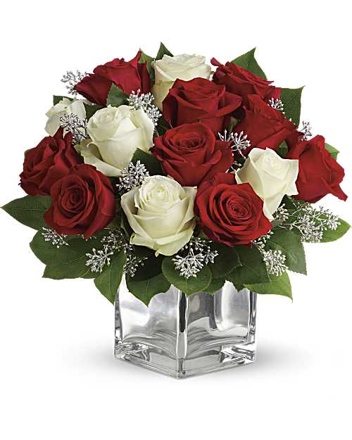 White | Roses | Snowy Night Bouquet | Same Day Flower Delivery by Teleflora