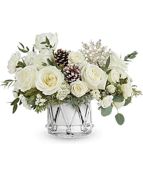 White | Roses | Sparkling Wishes Bouquet | Same Day Flower Delivery by Teleflora
