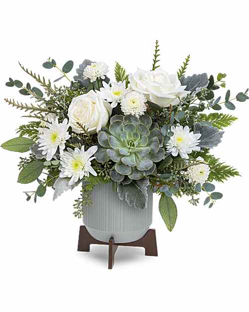 White | Roses | Tranquil Clouds Bouquet | Same Day Flower Delivery by Teleflora