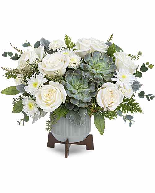 White | Roses | Tranquil Clouds Bouquet | Same Day Flower Delivery by Teleflora