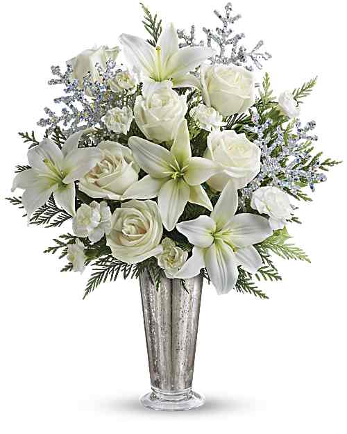 White | Roses | Winter Glow | Same Day Flower Delivery by Teleflora