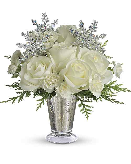 White | Roses | Winter Glow | Same Day Flower Delivery by Teleflora