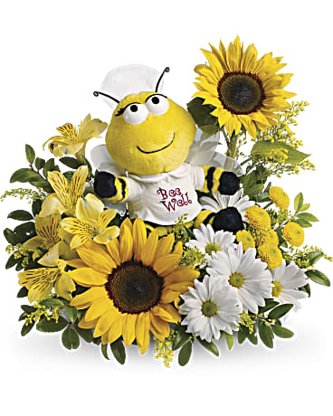 Yellow | Mixed Bouquets | Bee Well Bouquet | Same Day Flower Delivery by Teleflora
