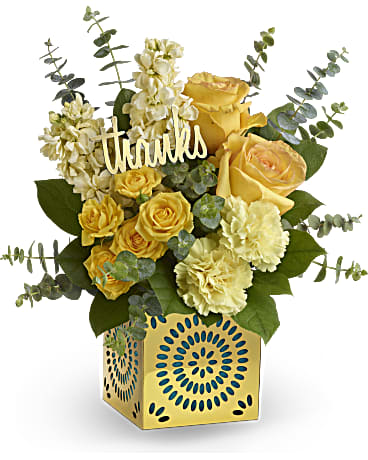 Yellow | Mixed Bouquets | Shimmer Of Thanks Bouquet | Same Day Flower Delivery by Teleflora