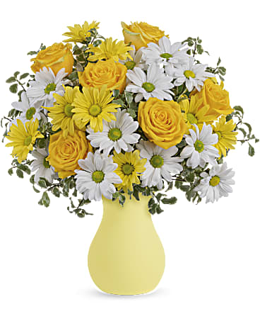 Yellow | Daisies | Upsy Daisy Bouquet | Same Day Flower Delivery by Teleflora