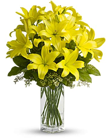Yellow | Lilies | Lily Sunshine Bouquet | Same Day Flower Delivery by Teleflora