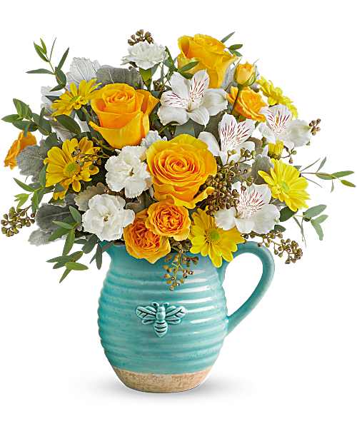Yellow | Mixed Bouquets | Bee Joyful Bouquet | Same Day Flower Delivery by Teleflora