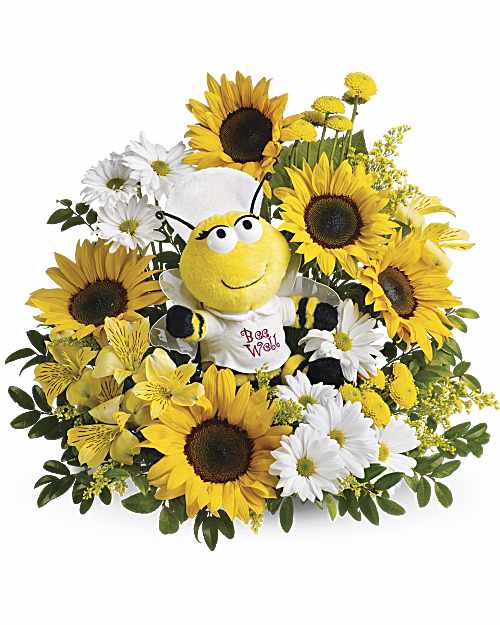 Yellow | Mixed Bouquets | Bee Well Bouquet | Same Day Flower Delivery by Teleflora
