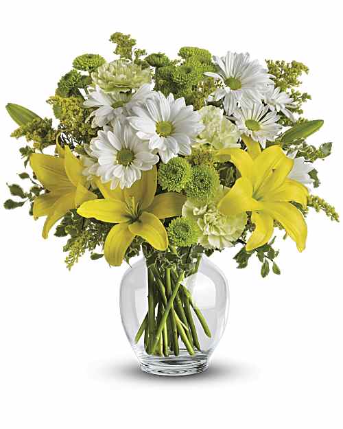Yellow | Mixed Bouquets | Brightly Blooming Bouquet | Same Day Flower Delivery by Teleflora