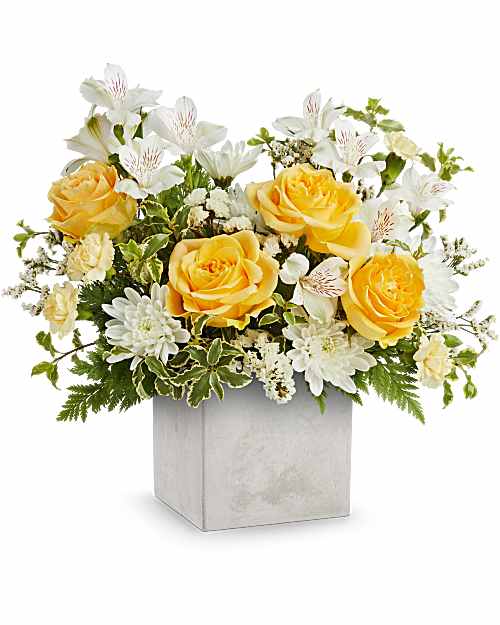 Yellow | Mixed Bouquets | Contemporary Blossoms Bouquet | Same Day Flower Delivery by Teleflora