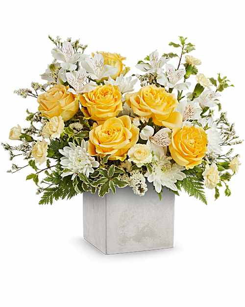 Yellow | Mixed Bouquets | Contemporary Blossoms Bouquet | Same Day Flower Delivery by Teleflora