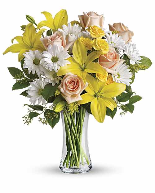 Yellow | Mixed Bouquets | Daisies And Sunbeams Bouquet | Same Day Flower Delivery by Teleflora