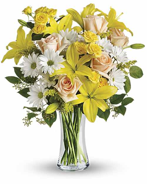 Yellow | Mixed Bouquets | Daisies And Sunbeams Bouquet | Same Day Flower Delivery by Teleflora