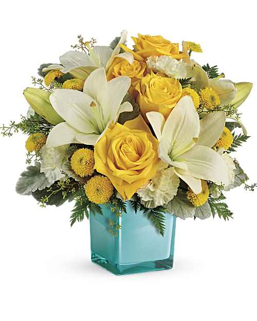 Yellow | Mixed Bouquets | Golden Laughter Bouquet | Same Day Flower Delivery by Teleflora