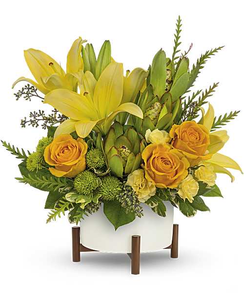 Yellow | Mixed Bouquets | Modern Garden Bouquet | Same Day Flower Delivery by Teleflora