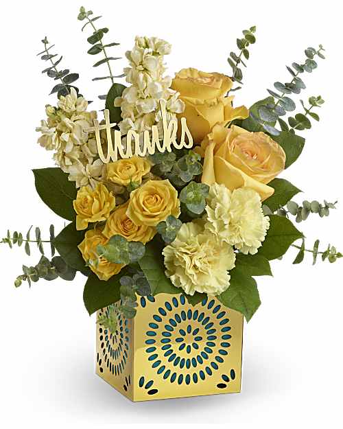 Yellow | Mixed Bouquets | Shimmer Of Thanks Bouquet | Same Day Flower Delivery by Teleflora