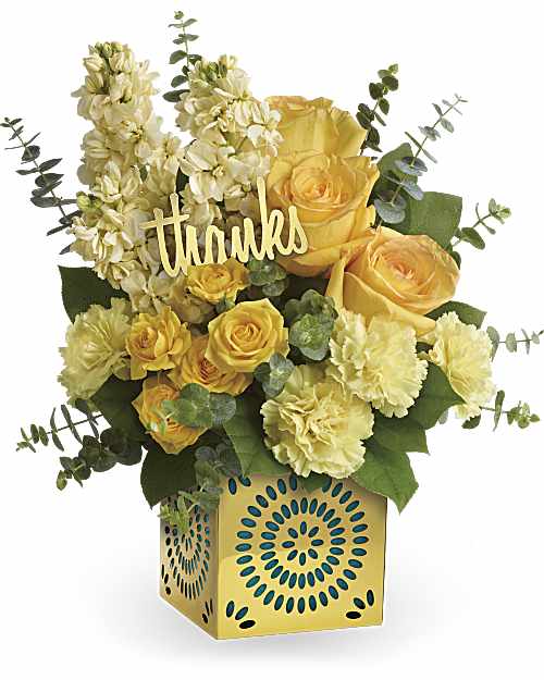 Yellow | Mixed Bouquets | Shimmer Of Thanks Bouquet | Same Day Flower Delivery by Teleflora