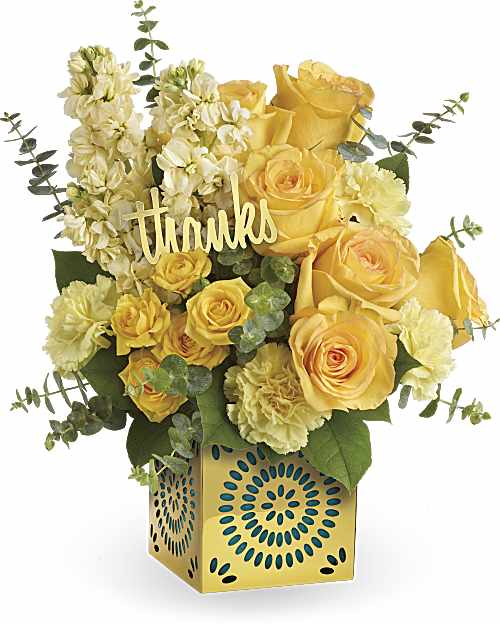 Yellow | Mixed Bouquets | Shimmer Of Thanks Bouquet | Same Day Flower Delivery by Teleflora