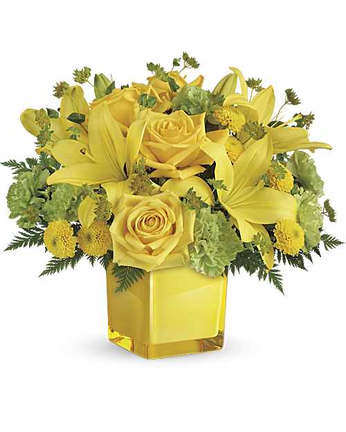 Yellow | Mixed Bouquets | Sunny Mood Bouquet | Same Day Flower Delivery by Teleflora